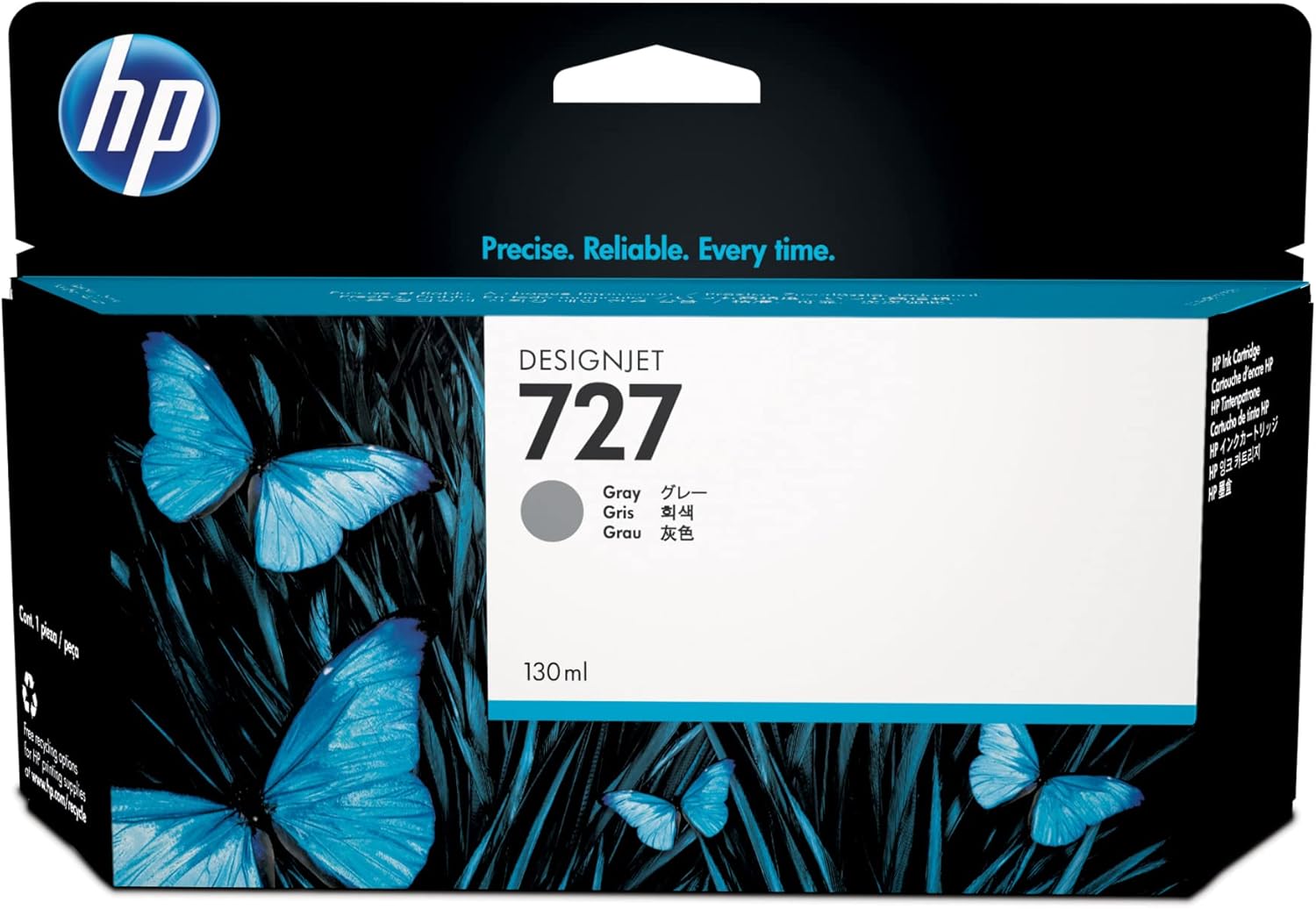 e5f57a2a-08a5-49e3-9822-3bd864490c66.jpg Cartouche d'encre HP 727 grise 130 ml - Originale DesignJet T920 T930 T1500 T2500 – Image 1