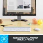 Combo clavier souris sans fil Logitech MK470 - Design compact et silencieux blanc – Image 4