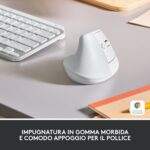 Souris ergonomique verticale Logitech Lift - Droitier - Sans fil Bluetooth/USB - Blanc – Image 3
