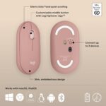 Souris sans fil Logitech Pebble 2 M350S - Design fin, silencieuse, Bluetooth, rose – Image 7