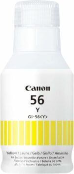 Bouteille d'encre Canon GI-56Y jaune haute capacité - Compatible MAXIFY GX6050 GX7050