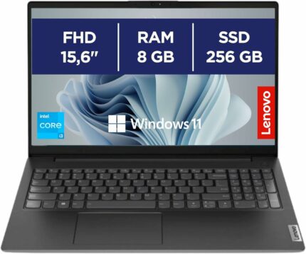 Ordinateur portable Lenovo V15 - 15,6'' Full HD, Core i3, 8Go RAM, SSD 256Go, Win 11 Pro