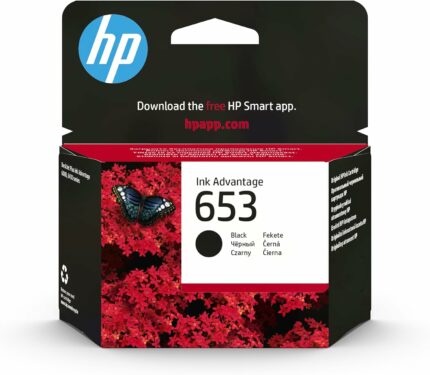 Cartouche d'encre HP 653 noire - Rendement 360 pages - Authentique HP - Compatibilité DeskJet Plus
