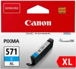 Cartouche d'encre Canon CLI-571C XL cyan - rendement élevé - imprimante PIXMA