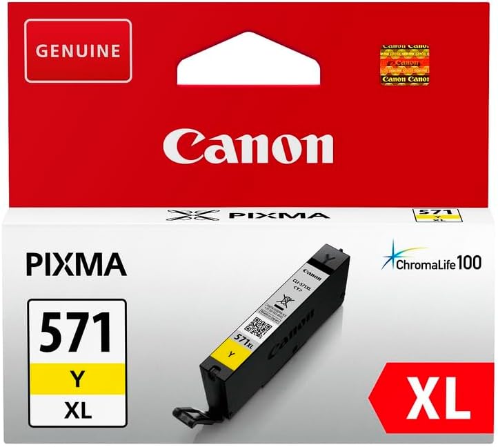 38e3ff9e-22d6-447a-83c8-2e732e3febf1-2.jpg Cartouche d'encre Canon CLI-571XL jaune - rendement élevé - compatible PIXMA – Image 1