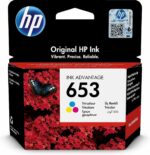 Cartouche d'encre HP 653 tricolore - 200 pages - Compatible imprimantes HP