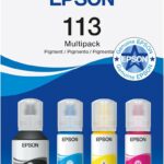 Pack de 4 bouteilles d'encre pigmentée Epson EcoTank - Multipack rendement élevé