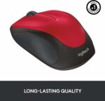 Souris sans fil Logitech M235 - Rouge - USB Unifying - Capteur optique 1000 dpi – Image 4