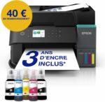 Imprimante multifonction Epson EcoTank ET-3950 - Wi-Fi - Réservoirs d'encre - Recto verso – Image 2