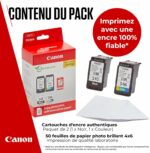 Pack cartouches encre Canon PG-545/CL-546 + 50 feuilles papier photo - Authentique – Image 2