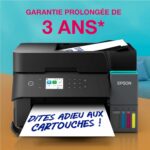 Imprimante multifonction Epson EcoTank ET-3950 - Wi-Fi - Réservoirs d'encre - Recto verso – Image 6