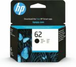 Cartouche d'encre noire HP 62 authentique - Compatible ENVY/OfficeJet - 200 pages