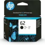 Cartouche d'encre noire HP 62 authentique - Compatible ENVY/OfficeJet - 200 pages
