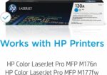 Cartouche toner laser HP 130A cyan - 1 000 pages - Compatible LaserJet Pro M176/M177 – Image 2