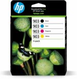 HP 903 Pack 4 cartouches d'encre originales - Noir, cyan, magenta, jaune - OfficeJet