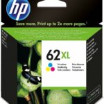 Cartouche d'encre HP 62XL tri-couleur grande capacité - Compatible ENVY/OfficeJet - Authentique