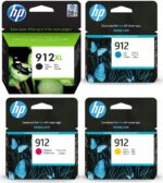 Pack de cartouches d'encre HP 912XL - Noir, cyan, magenta, jaune - Compatible HP 912/912XL