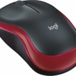 Souris sans fil Logitech M185 - Rouge - Ambidextre - Optique 1000 DPI - USB 10m