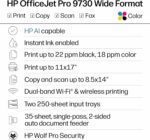 Imprimante multifonction HP OfficeJet Pro 9730 A3 couleur - Wi-Fi, recto-verso, pro – Image 2