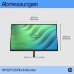 Écran PC HP 27 pouces QHD IPS - 5 ms, 120 Hz, HDMI/DP, support réglable – Image 7