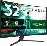 Écran PC gaming incurvé Philips 32" QHD VA 180Hz - 0,5ms FreeSync HDR10