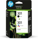 Pack de 2 cartouches d'encre HP 301 - Noir et tricolore - Compatibilité DeskJet/ENVY/OfficeJet