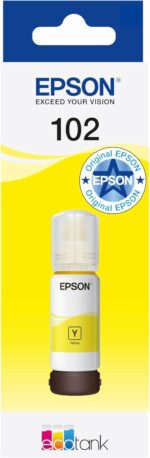 Bouteille d'encre Epson EcoTank 102 jaune 70ml – Impression économique longue durée