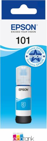Bouteille d'encre Epson EcoTank 102 cyan - 70ml, rendement élevé, originale