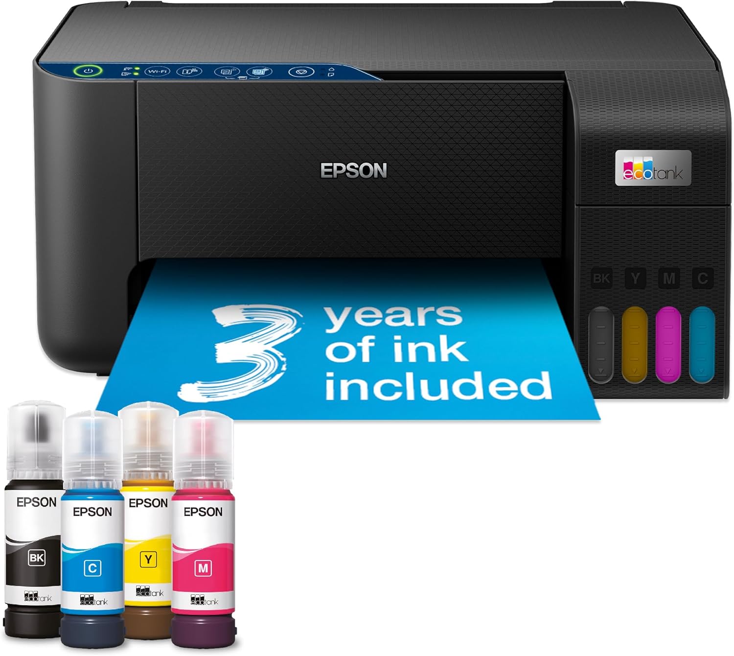 cd5fb017-f7a3-4914-8b0c-2d3ee5e595a4-1.jpg Imprimante multifonction Epson EcoTank ET-2861 - Jet d'encre, Wi-Fi Direct, réservoirs rechargeables – Image 1