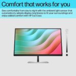 Moniteur HP 27 pouces 4K UHD IPS - USB-C, HDMI, DisplayPort - Noir/Argent – Image 8