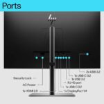Moniteur HP 27 pouces 4K UHD IPS - USB-C, HDMI, DisplayPort - Noir/Argent – Image 6