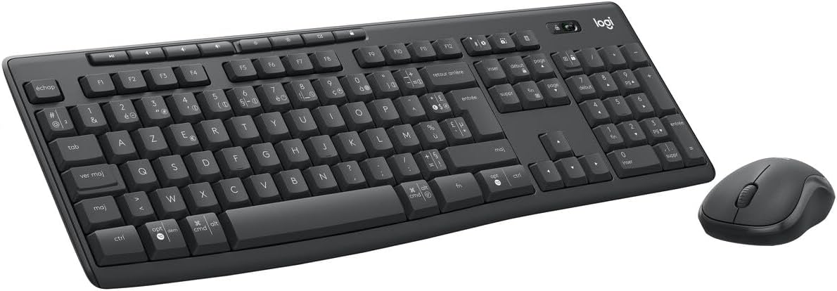 e53ed4c0-52de-40d3-a1dc-0ad87696f9fd.jpg Combo clavier et souris sans fil Logitech MK370 - Sécurité Logi Bolt - AZERTY - Gris – Image 1