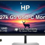Moniteur HP 27 pouces 4K UHD IPS - USB-C, HDMI, DisplayPort - Noir/Argent