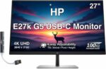 Moniteur HP 27 pouces 4K UHD IPS - USB-C, HDMI, DisplayPort - Noir/Argent