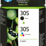 Pack de 2 cartouches d'encre HP 305 originales - Noir et tricolore - Compatibilité HP Deskjet/Envy