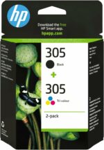 Pack de 2 cartouches d'encre HP 305 originales - Noir et tricolore - Compatibilité HP Deskjet/Envy