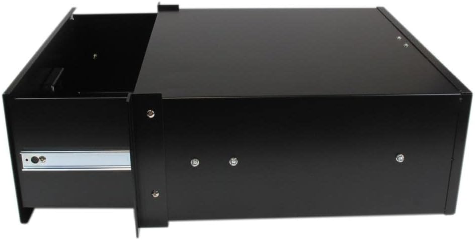 3cab30ea-41ca-498a-ab9a-de557bd9ef55.jpg Plateau coulissant pour rack APC - 100 lbs/45,5 kg - rails ajustables - noir – Image 1