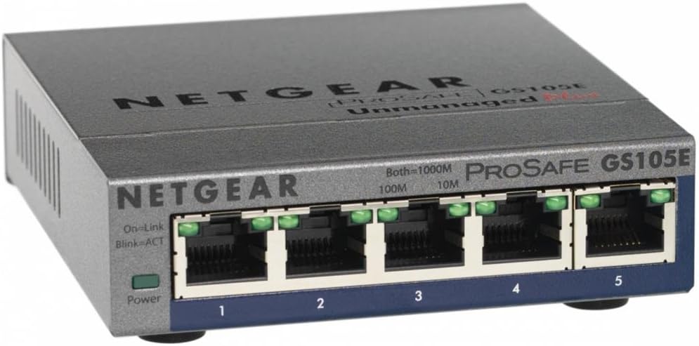 4f23d236-3534-4822-9d61-923063950990.jpg Switch réseau géré 5 ports Gigabit - Boîtier métallique robuste NETGEAR gris – Image 1