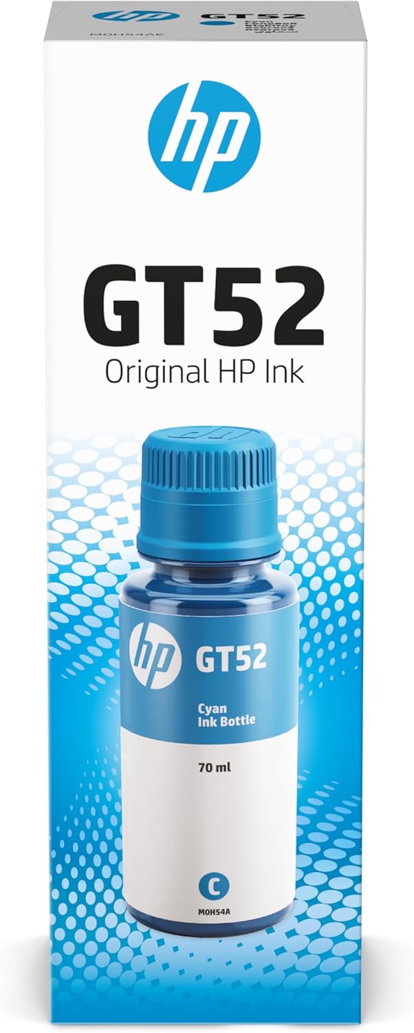 5b41cd79-6c7c-4414-97ac-d4a9a00727a1-7.jpg Bouteille d'encre de recharge HP GT52 cyan 70 ml – Compatible DeskJet GT et Smart Tank – Image 1
