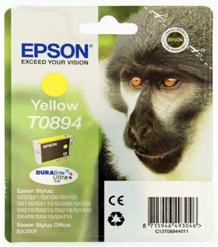 Cartouche d'encre jaune Epson T0894 - DuraBrite Ultra résistante aux bavures