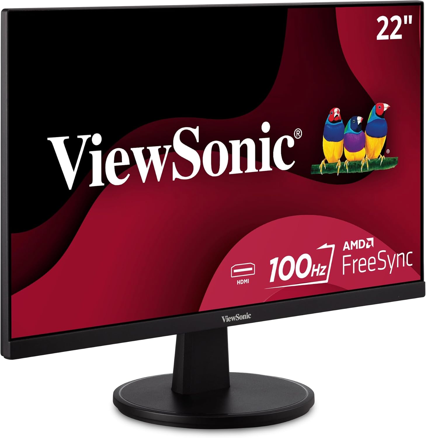 775c4b27-302e-4181-b905-1ca4daceadd2.jpg Écran PC 22 pouces Full HD 100Hz - Ergonomique, bords fins, HDMI/VGA - ViewSonic – Image 1