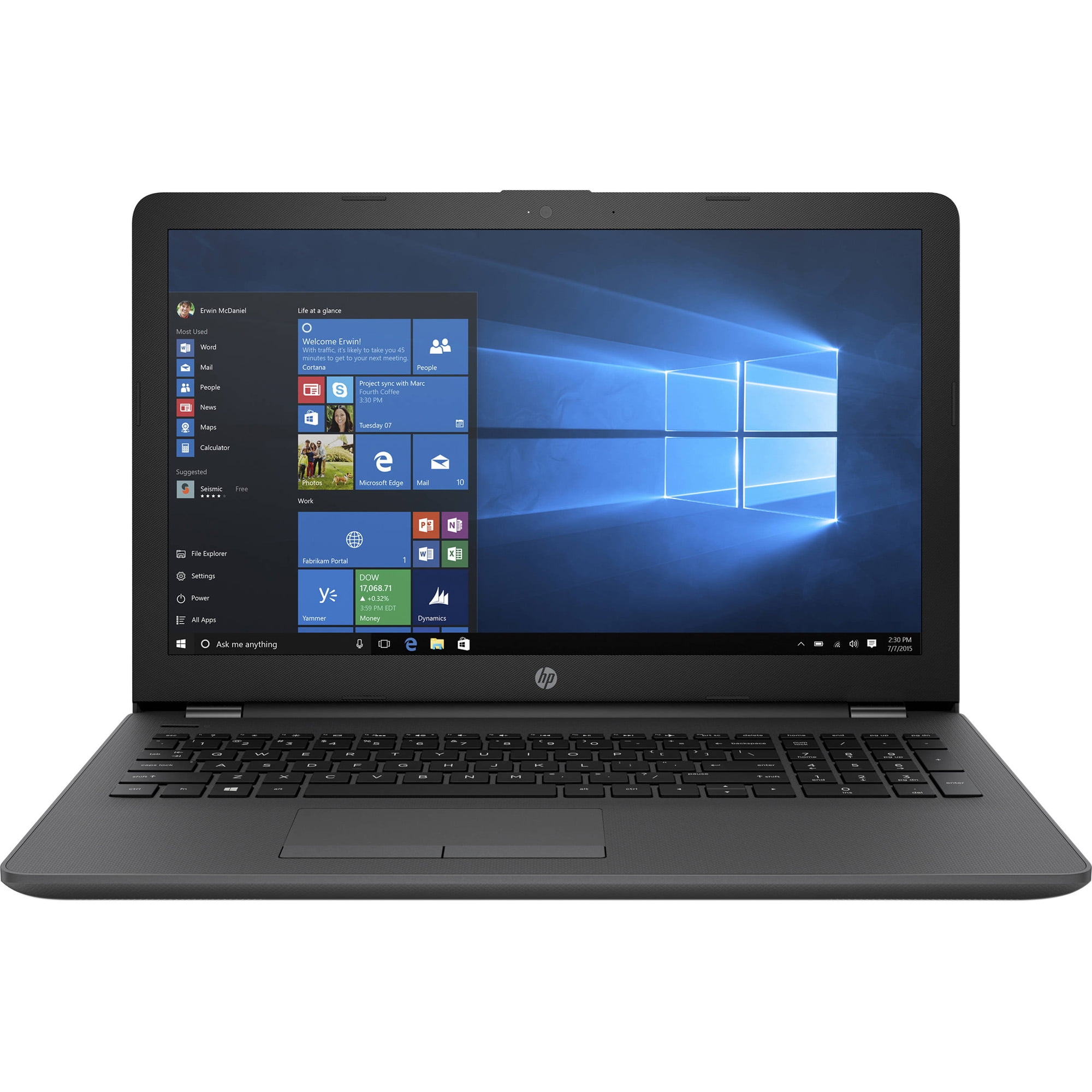 8b67a610-43e1-4968-9a01-051c6c146758.jpeg Ordinateur portable HP 250 G6 15,6" - Intel Celeron N4000, 4Go RAM, 500Go HDD, Windows 10 Home – Image 1
