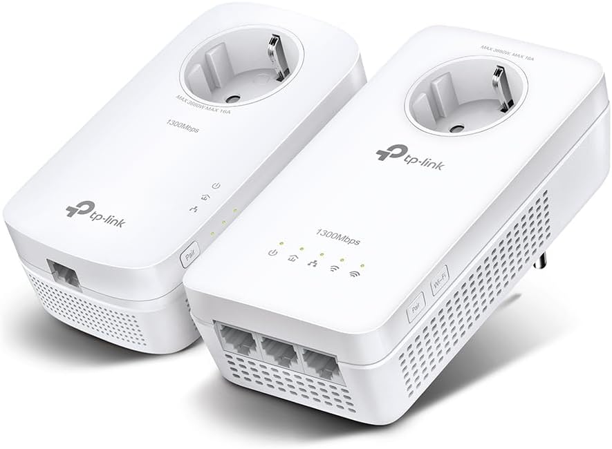 a326e6b7-3bf4-4afa-8c26-b26fc17c48b7-4.jpg Kit CPL WiFi TP-Link AV1300 AC1200 - 3 ports Ethernet Gigabit - OneMesh - MIMO 2x2 – Image 1