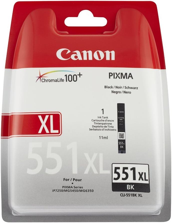 b7c30cb4-9ee9-4957-9914-63831296ea25-4.jpg Cartouche d'encre noire Canon CLI-551XL - Haut rendement - Compatible PIXMA IP7250 – Image 1