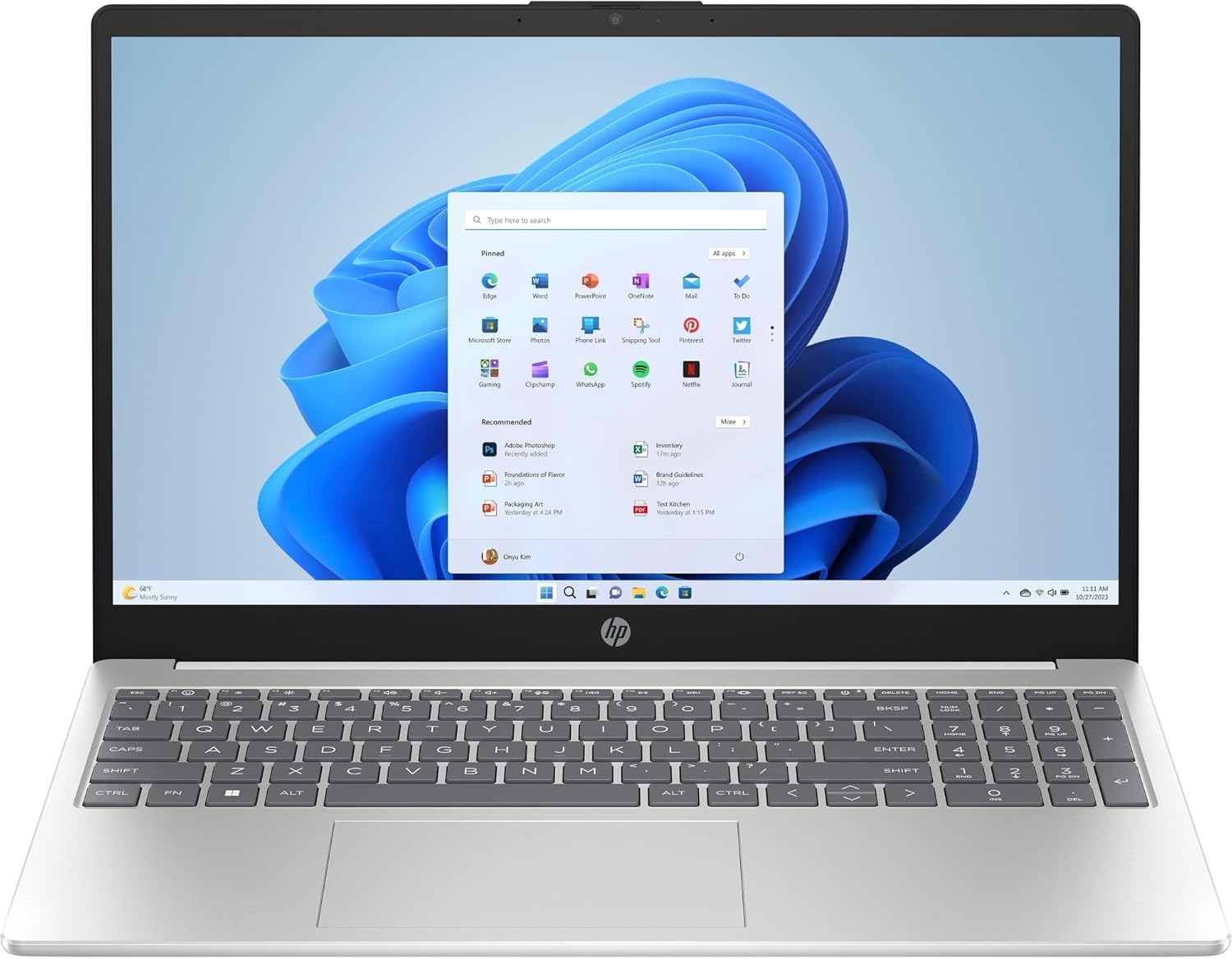 c064b459-7dc7-4410-a1c8-d84a1b0b19d3.jpg Ordinateur portable HP 17,3'' Ryzen 5 - 8 Go RAM, 512 Go SSD, FHD, clavier numérique, argent – Image 1