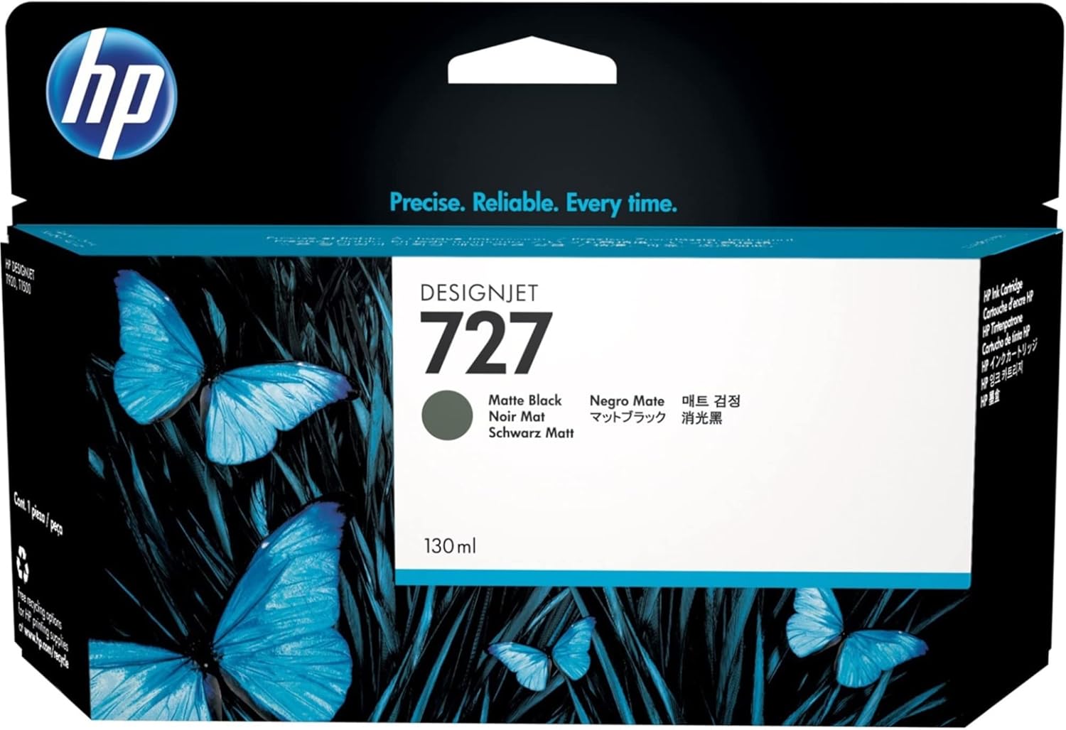 c4e7cfe4-9a2c-4ab3-b057-c0383cfc4e7d-2.jpg HP 727 Cartouche d'encre noire mate 130 ml - Traceur HP DesignJet T2500 T1500 T900 – Image 1