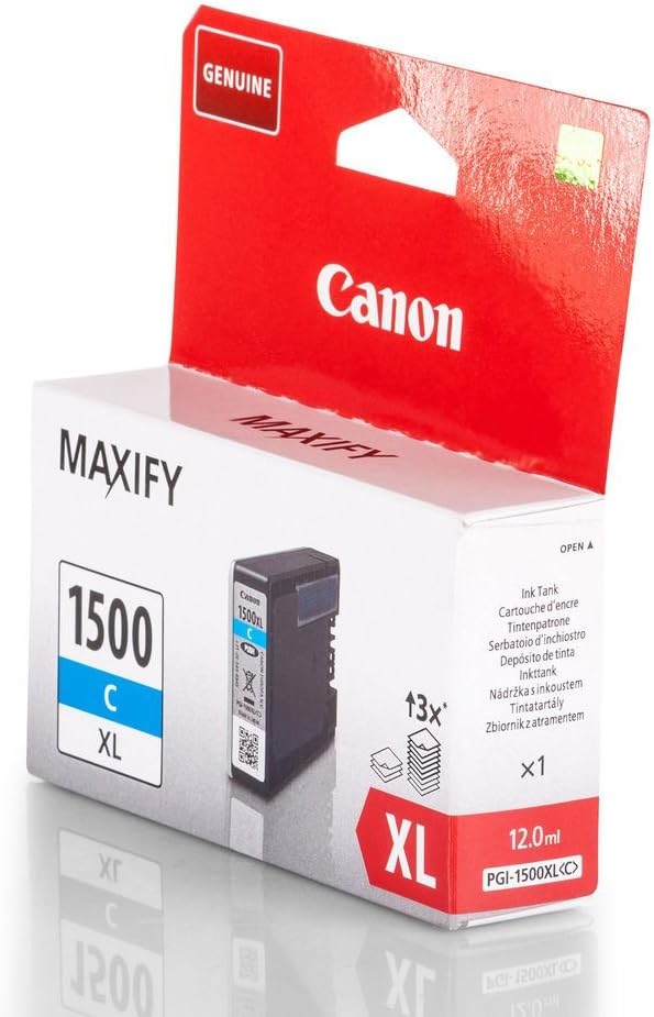cee5197c-b458-4d17-b67d-8aea7a44361c-5.jpg Cartouche d'encre Canon PGI-1500XL Cyan - XL 1020 pages - Compatibilité Maxify MB – Image 1