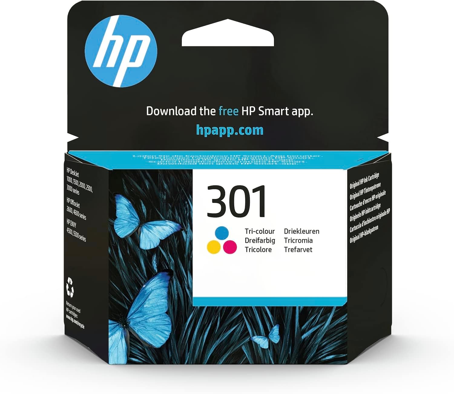 e99dc2fd-6a03-4241-ba08-a2da2da863fb-15.jpg Cartouche d'encre tricolore HP 301 authentique - 150 pages - Compatibilité HP DeskJet – Image 1