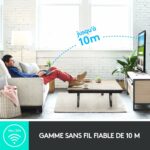 Clavier sans fil Logitech K400 Plus - Pavé tactile intégré - AZERTY - Noir – Image 2